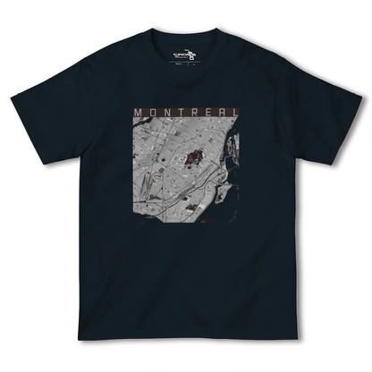 【モントリオール（カナダ）】地図柄ヘビーウェイトTシャツ