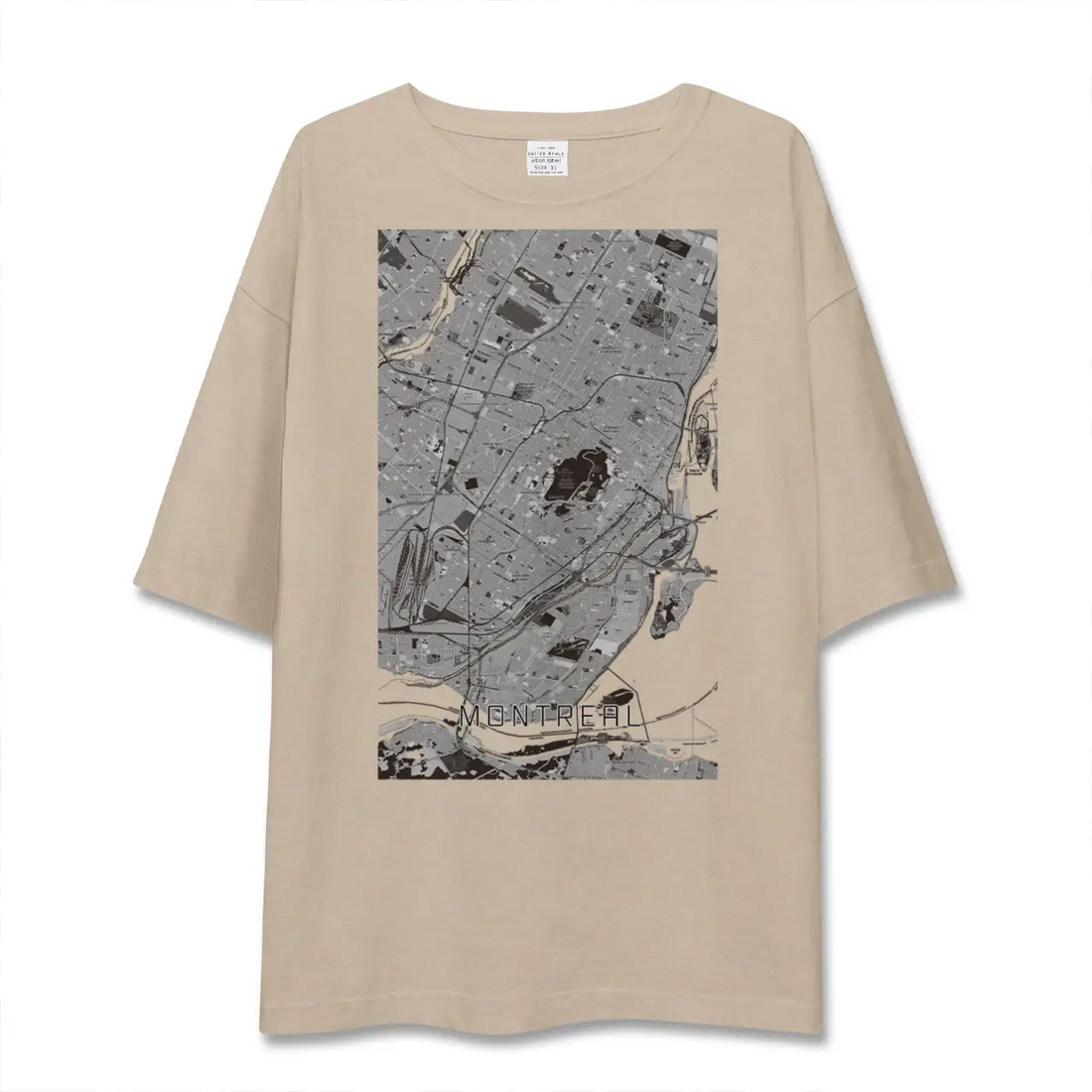 【モントリオール（カナダ）】地図柄ビッグシルエットTシャツ