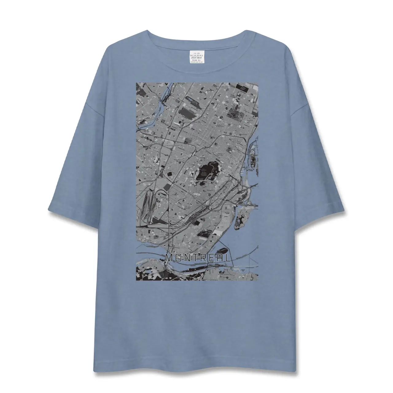 【モントリオール（カナダ）】地図柄ビッグシルエットTシャツ