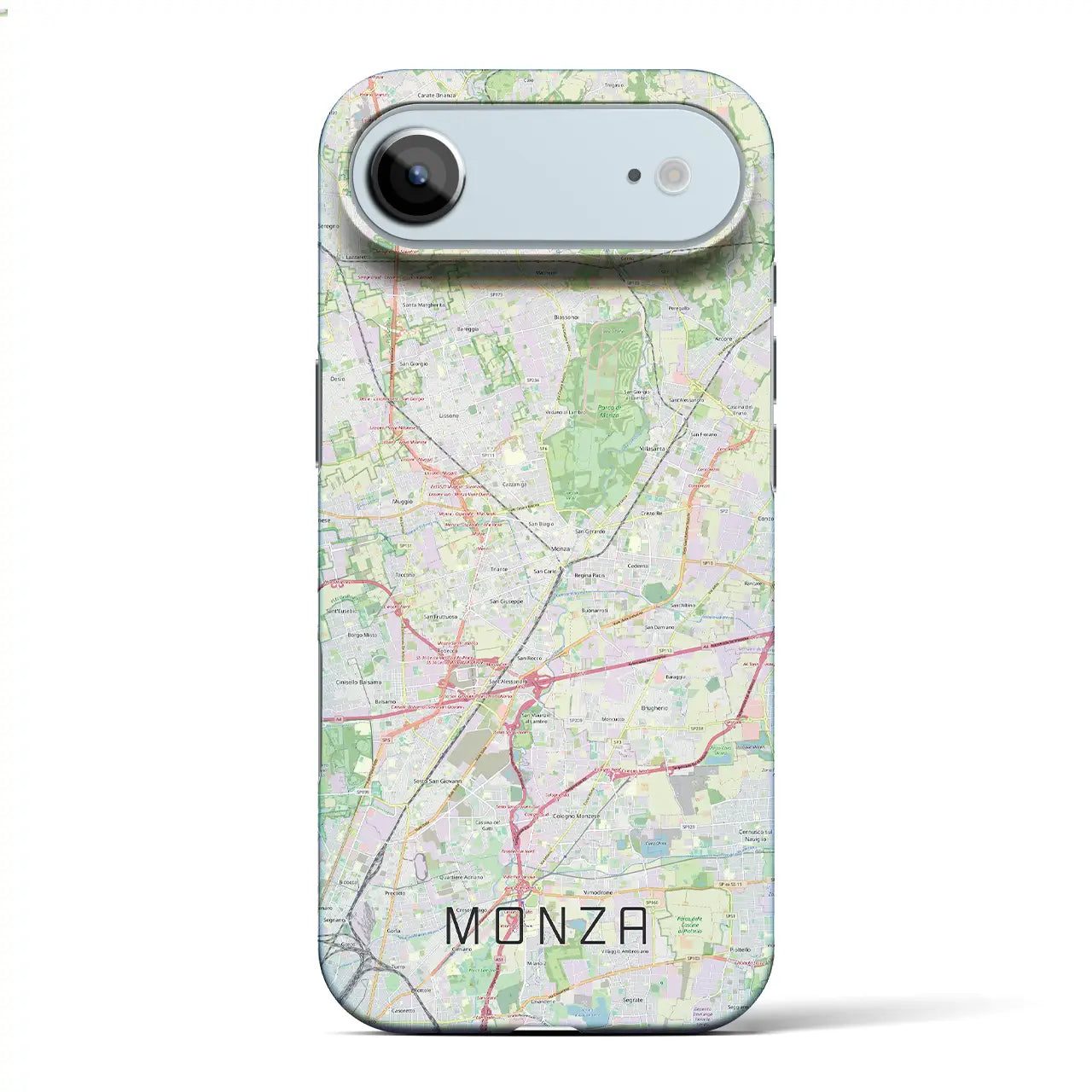 【モンツァ（イタリア）】地図柄iPhoneケース（バックカバータイプ）