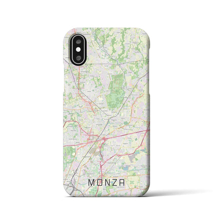 【モンツァ（イタリア）】地図柄iPhoneケース（バックカバータイプ）