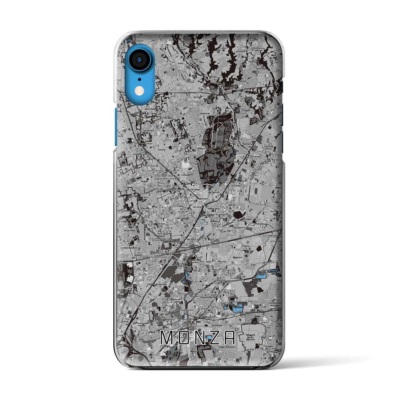 【モンツァ（イタリア）】地図柄iPhoneケース（クリアタイプ）