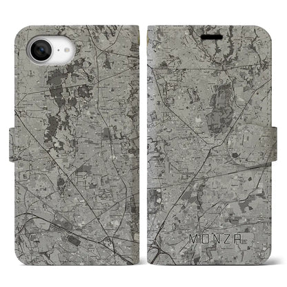 【モンツァ（イタリア）】地図柄iPhoneケース（手帳タイプ）