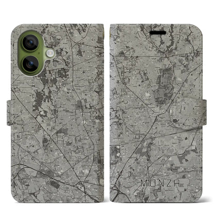 【モンツァ（イタリア）】地図柄iPhoneケース（手帳タイプ）