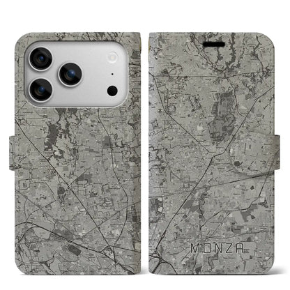 【モンツァ（イタリア）】地図柄iPhoneケース（手帳タイプ）
