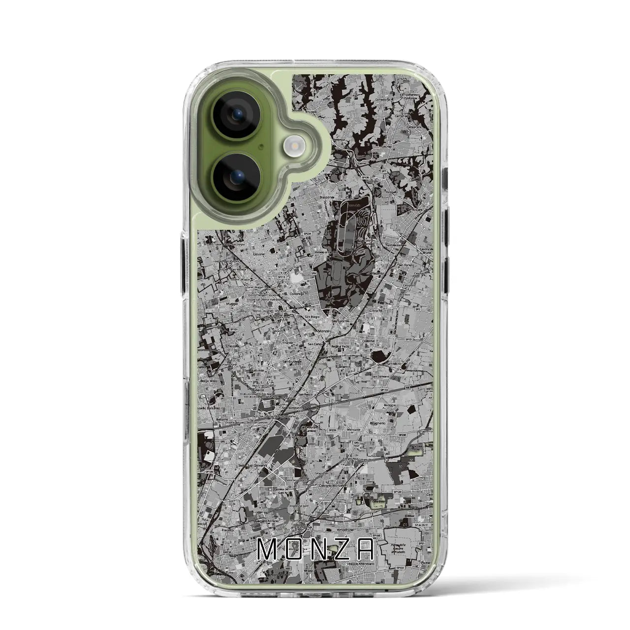 【モンツァ（イタリア）】地図柄iPhoneケース（MagSafeタイプ）