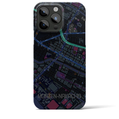 【門前仲町（東京都）】地図柄iPhoneケース（バックカバータイプ）