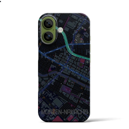 【門前仲町（東京都）】地図柄iPhoneケース（バックカバータイプ）