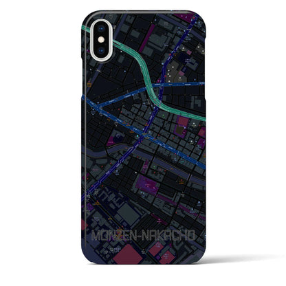 【門前仲町（東京都）】地図柄iPhoneケース（バックカバータイプ）