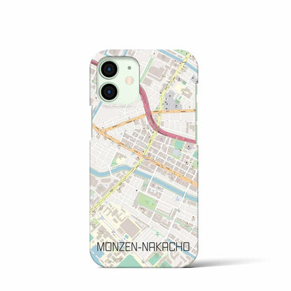 【門前仲町（東京都）】地図柄iPhoneケース（バックカバータイプ）