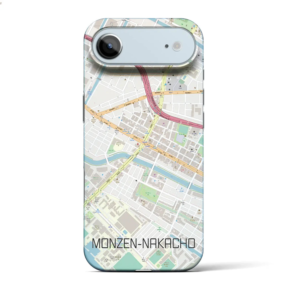 【門前仲町（東京都）】地図柄iPhoneケース（バックカバータイプ）ナチュラル・iPhone 17 Pro Max 用