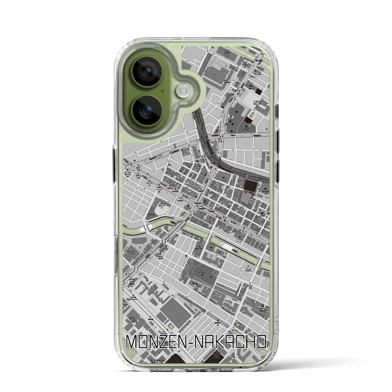 【門前仲町（東京都）】地図柄iPhoneケース（MagSafeタイプ）