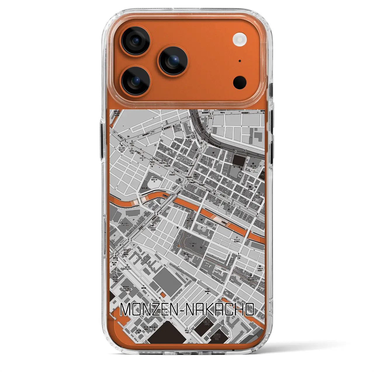 【門前仲町（東京都）】地図柄iPhoneケース（MagSafeタイプ）