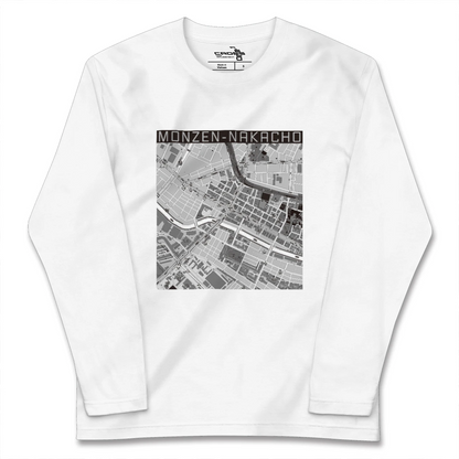 【門前仲町（東京都）】地図柄ロングスリーブTシャツ