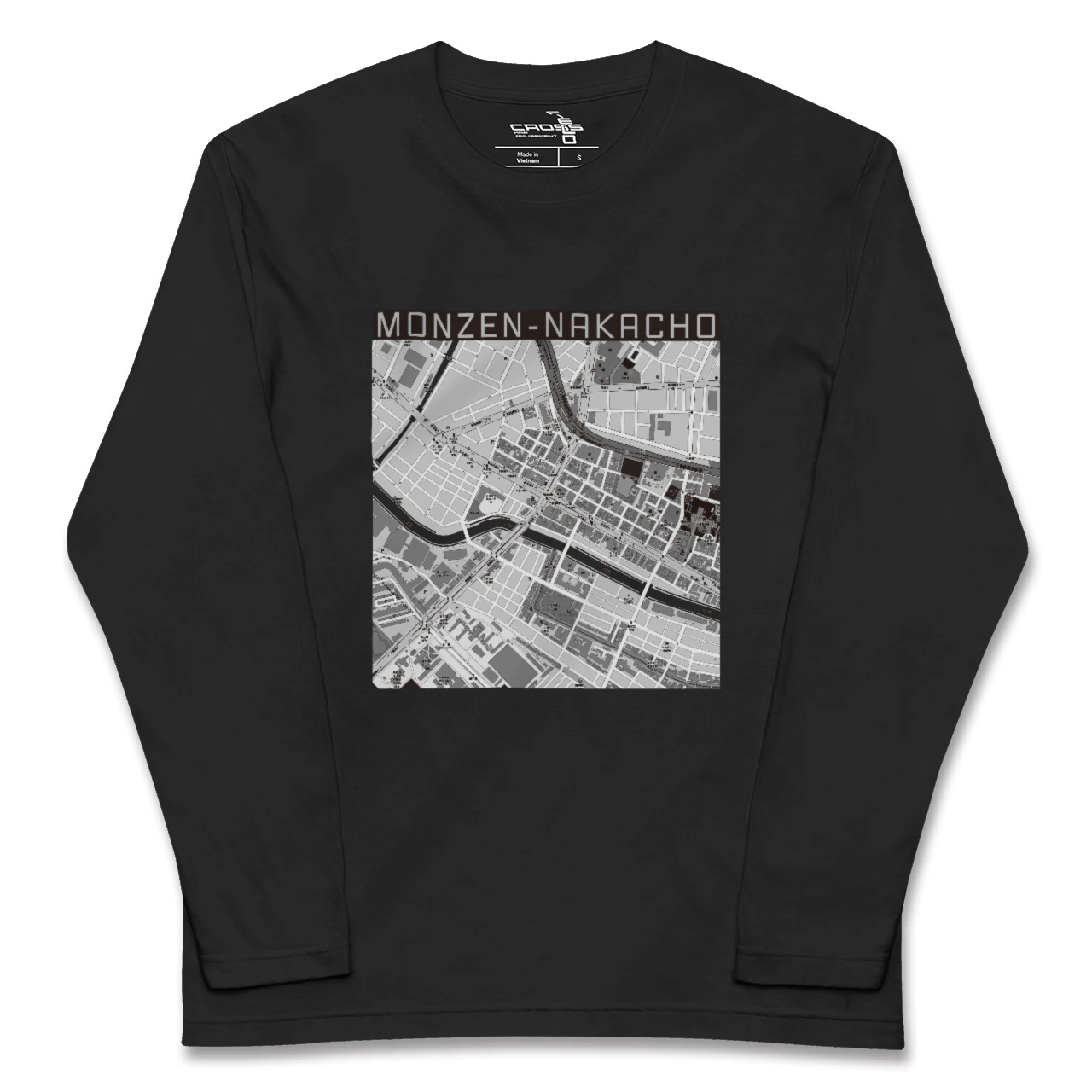 【門前仲町（東京都）】地図柄ロングスリーブTシャツ