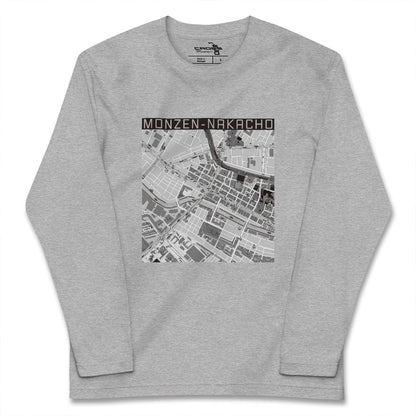 【門前仲町（東京都）】地図柄ロングスリーブTシャツ