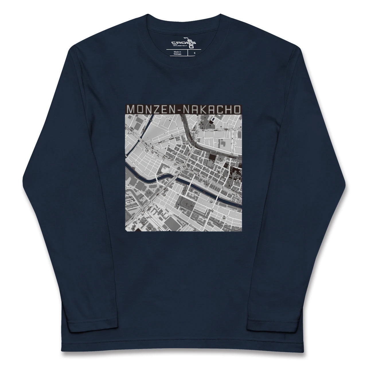 【門前仲町（東京都）】地図柄ロングスリーブTシャツ