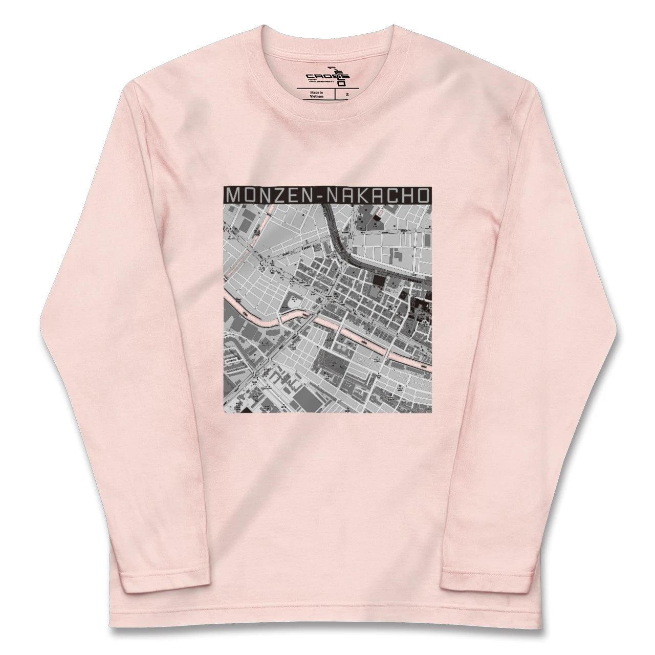 【門前仲町（東京都）】地図柄ロングスリーブTシャツ