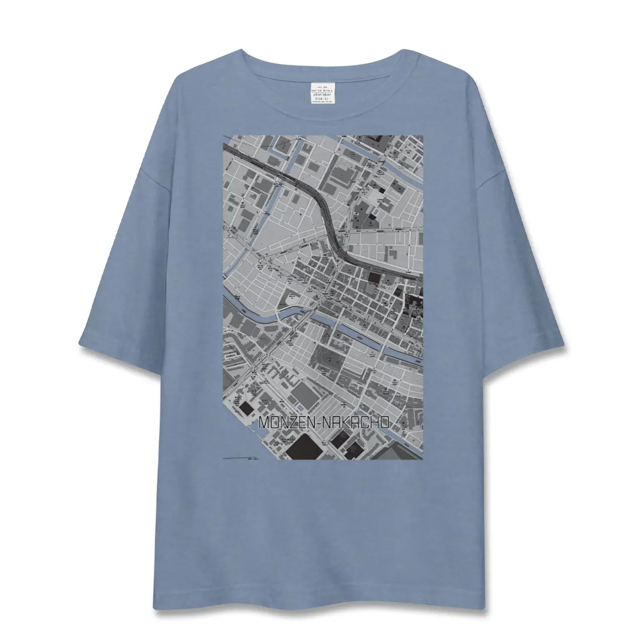 【門前仲町（東京都）】地図柄ビッグシルエットTシャツ