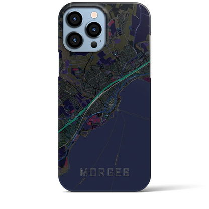 【モルジュ（スイス）】地図柄iPhoneケース（バックカバータイプ）