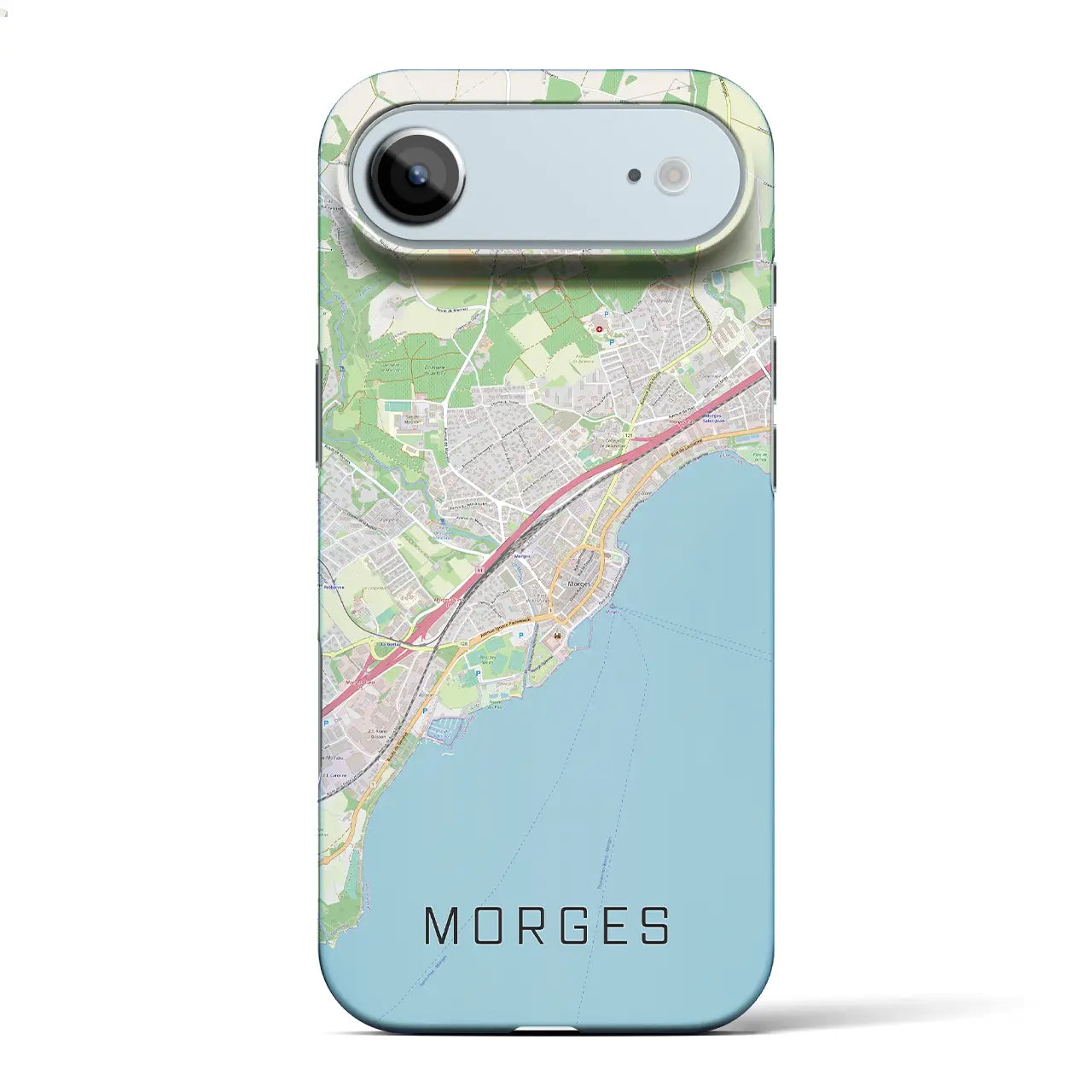 【モルジュ（スイス）】地図柄iPhoneケース（バックカバータイプ）