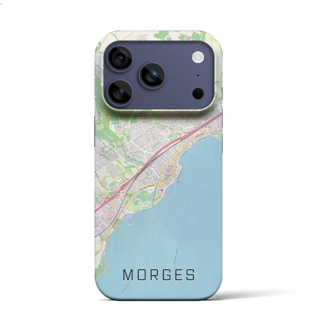 【モルジュ(スイス)】地図柄iPhoneケース(バックカバータイプ)ナチュラル・iPhone 17 Pro Max 用