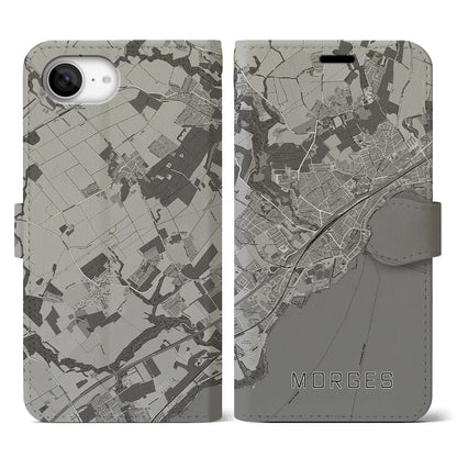 【モルジュ（スイス）】地図柄iPhoneケース（手帳タイプ）