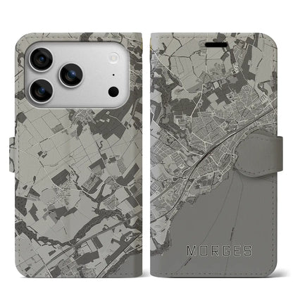 【モルジュ（スイス）】地図柄iPhoneケース（手帳タイプ）