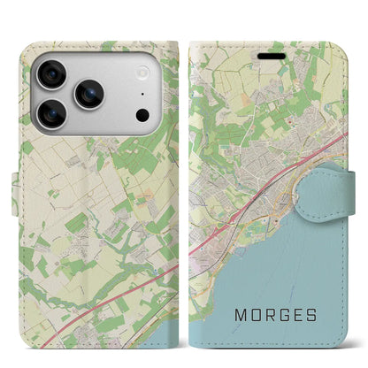 【モルジュ（スイス）】地図柄iPhoneケース（手帳タイプ）