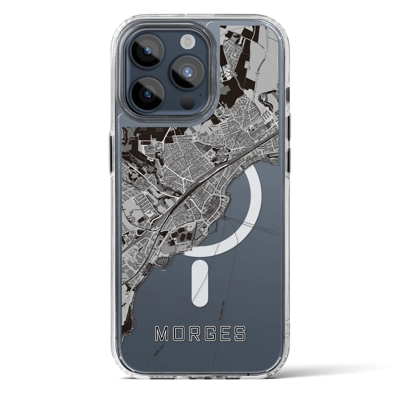 【モルジュ（スイス）】地図柄iPhoneケース（MagSafeタイプ）