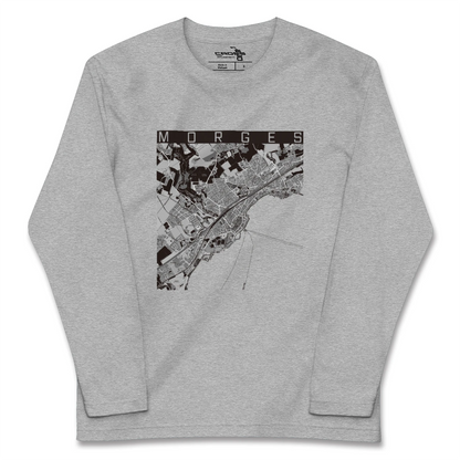 【モルジュ（スイス）】地図柄ロングスリーブTシャツ