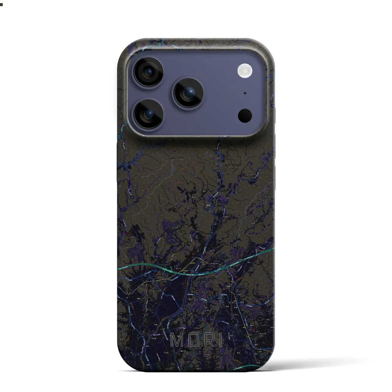 【森（静岡県）】地図柄iPhoneケース（バックカバータイプ）