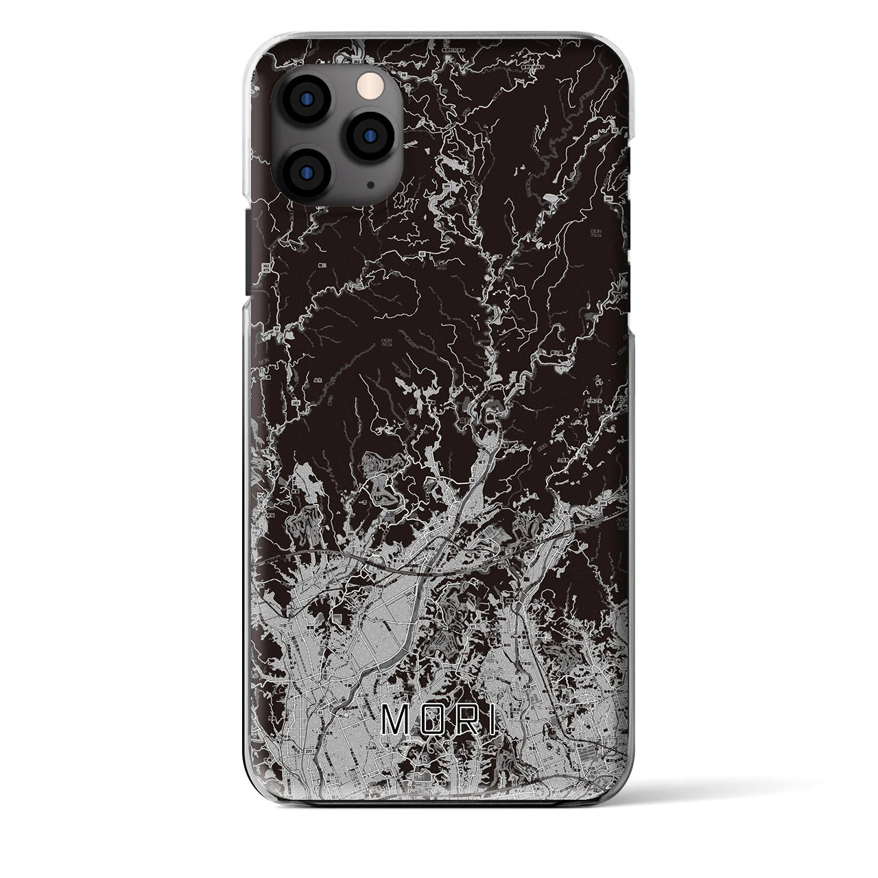 【森（静岡県）】地図柄iPhoneケース（クリアタイプ）