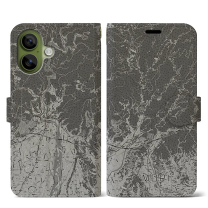 【森（静岡県）】地図柄iPhoneケース（手帳タイプ）