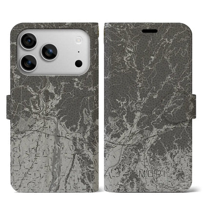 【森（静岡県）】地図柄iPhoneケース（手帳タイプ）