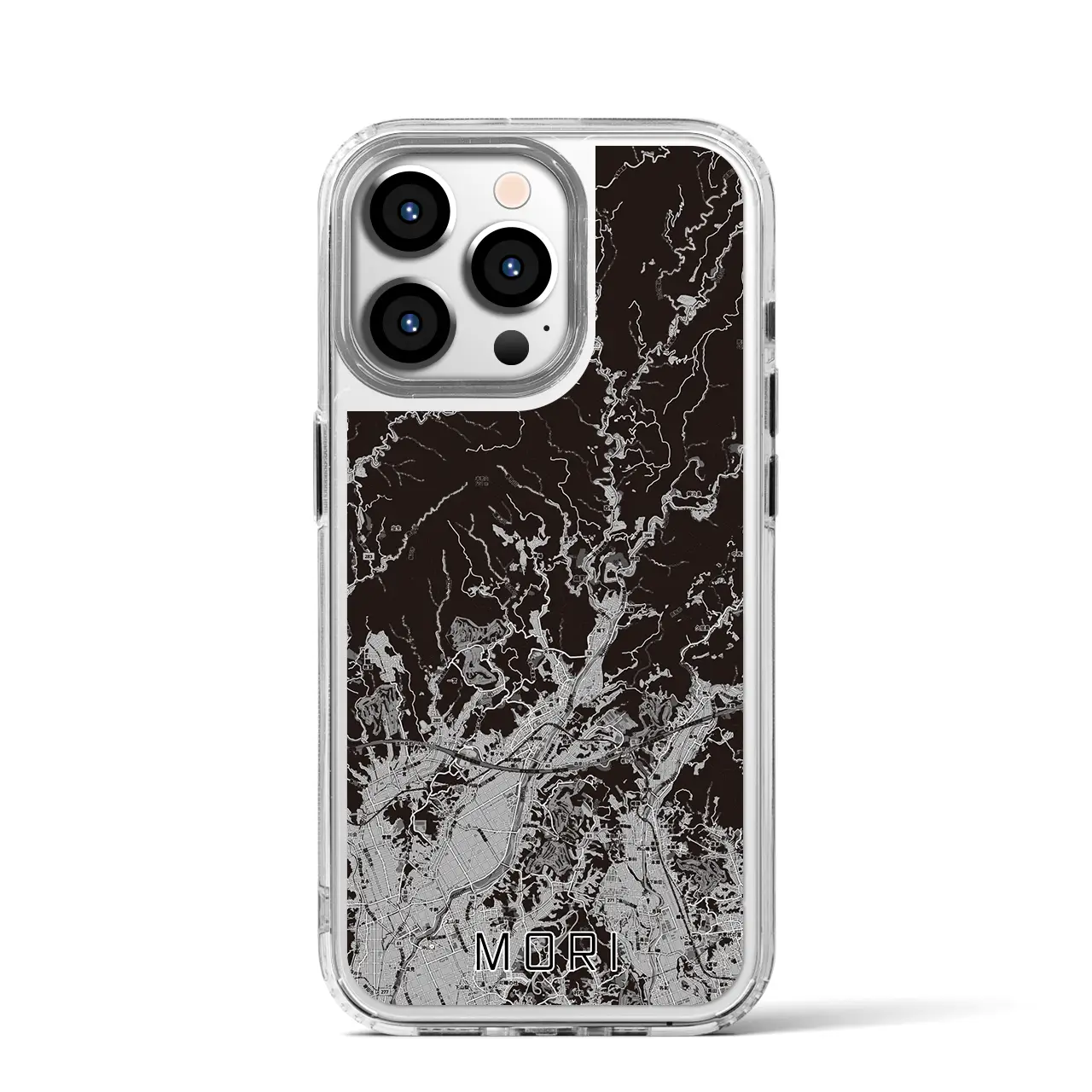 【森（静岡県）】地図柄iPhoneケース（MagSafeタイプ）