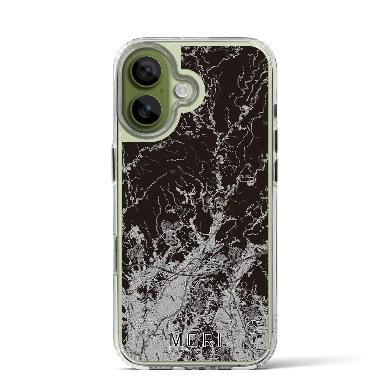 【森（静岡県）】地図柄iPhoneケース（MagSafeタイプ）