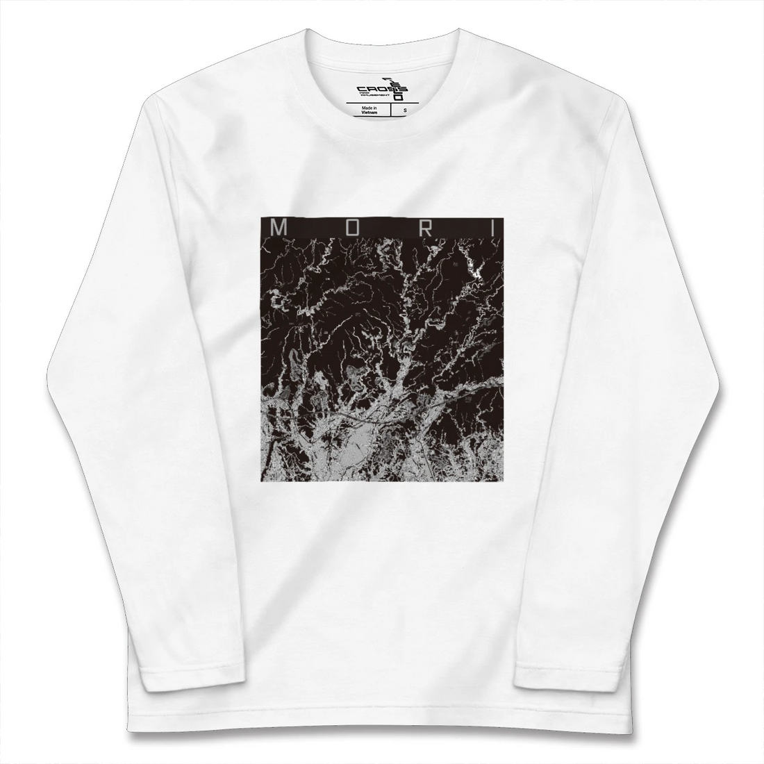 【森（静岡県）】地図柄ロングスリーブTシャツ
