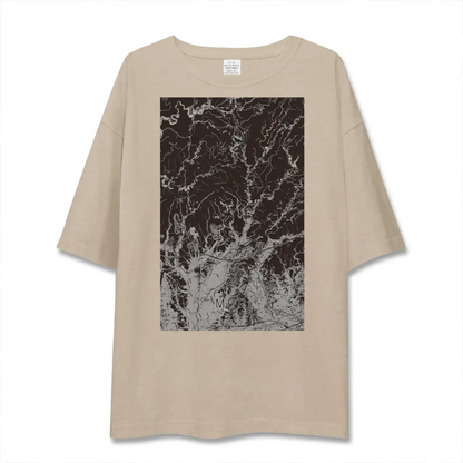 【森（静岡県）】地図柄ビッグシルエットTシャツ