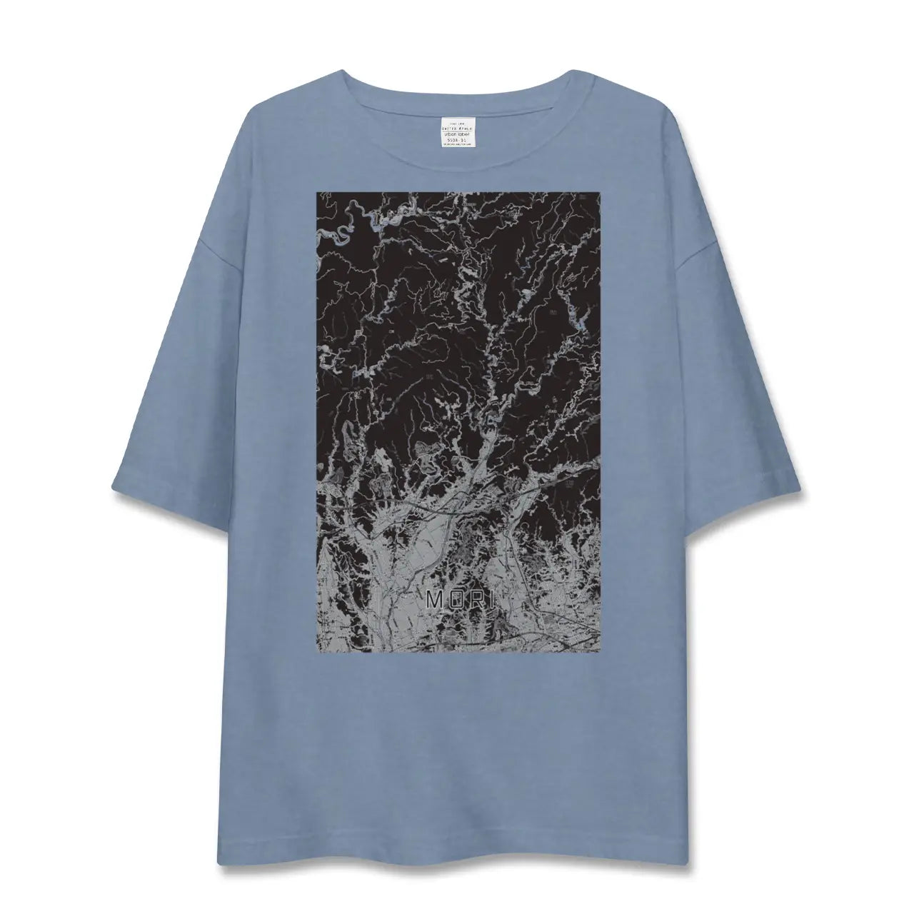 【森（静岡県）】地図柄ビッグシルエットTシャツ