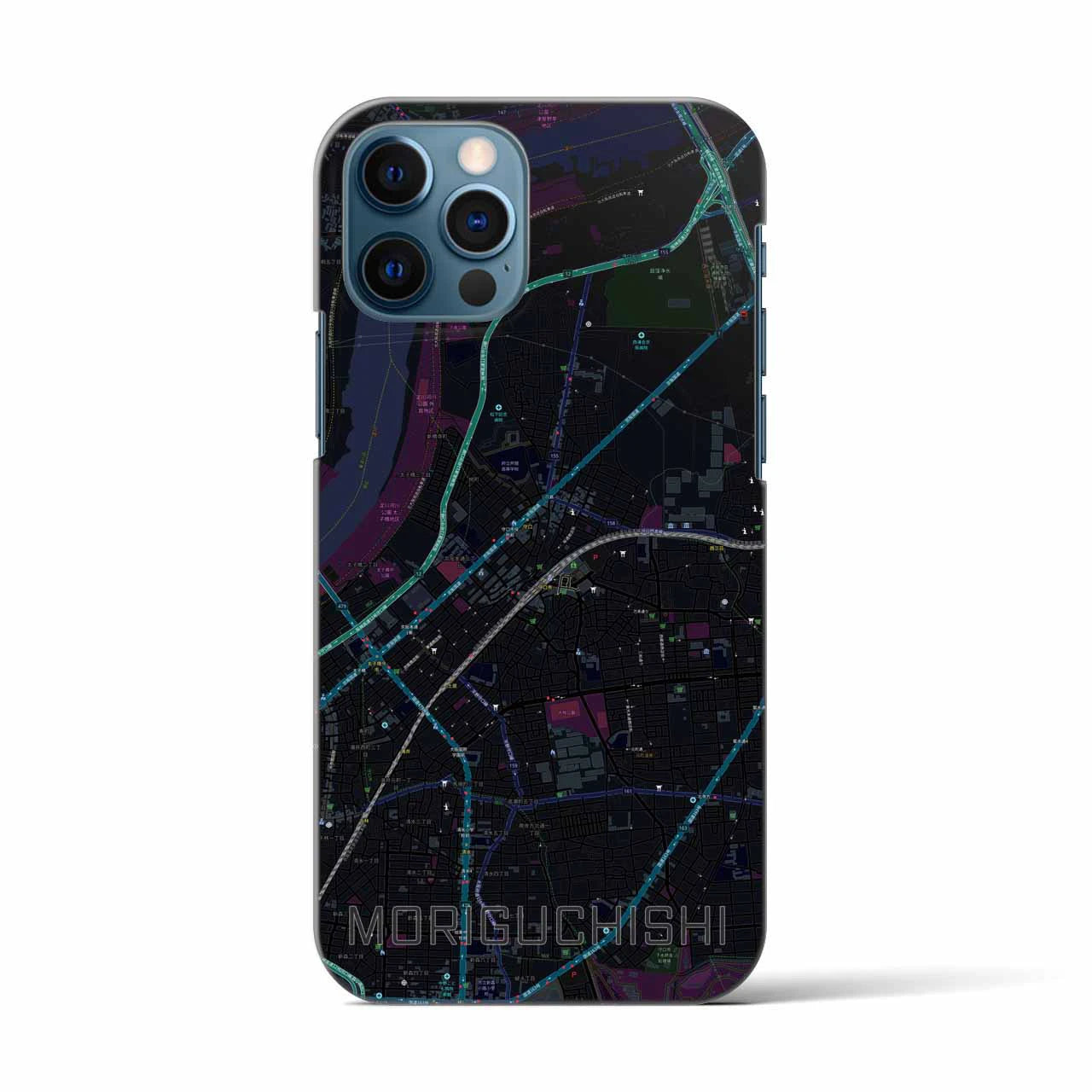 【守口市（大阪府）】地図柄iPhoneケース（バックカバータイプ）
