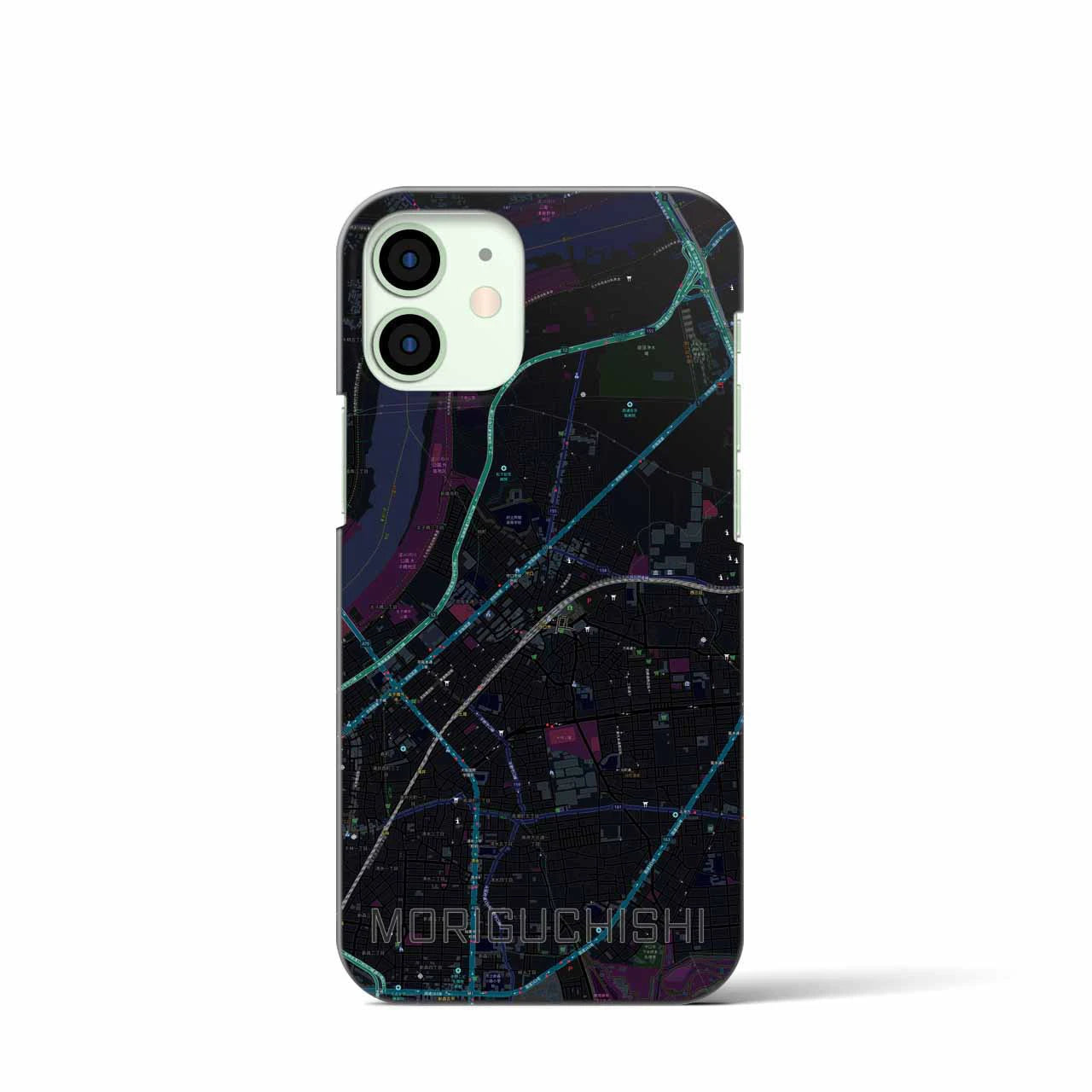 【守口市（大阪府）】地図柄iPhoneケース（バックカバータイプ）
