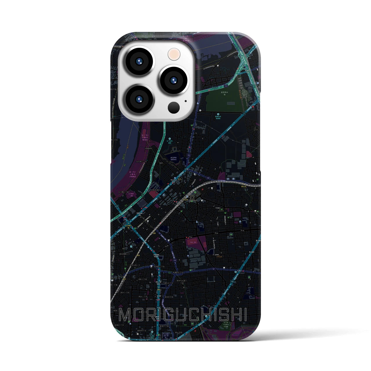 【守口市（大阪府）】地図柄iPhoneケース（バックカバータイプ）