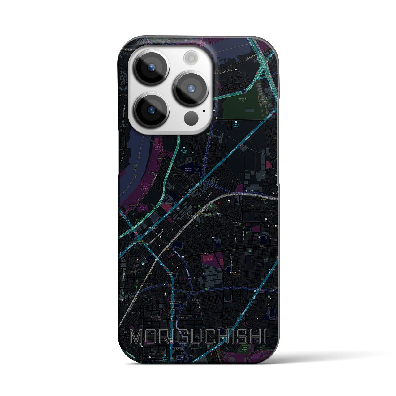 【守口市（大阪府）】地図柄iPhoneケース（バックカバータイプ）
