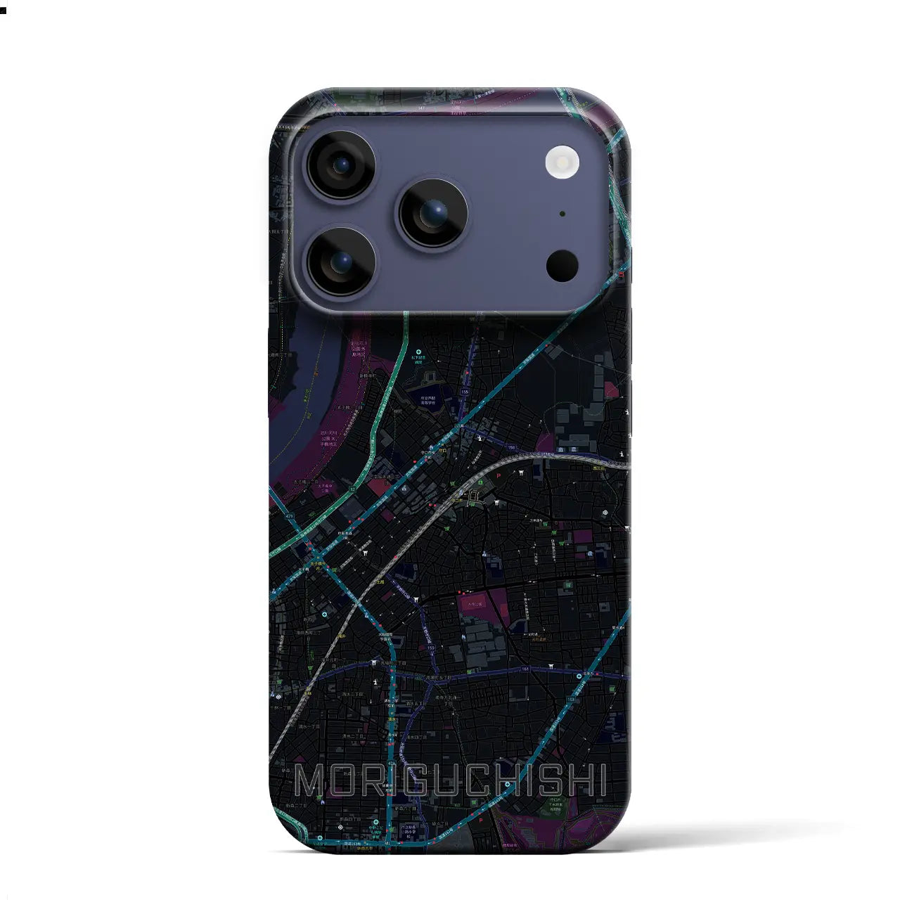 【守口市（大阪府）】地図柄iPhoneケース（バックカバータイプ）