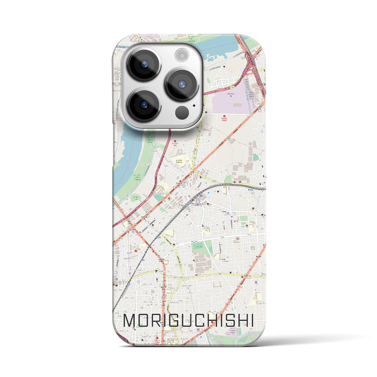 【守口市（大阪府）】地図柄iPhoneケース（バックカバータイプ）