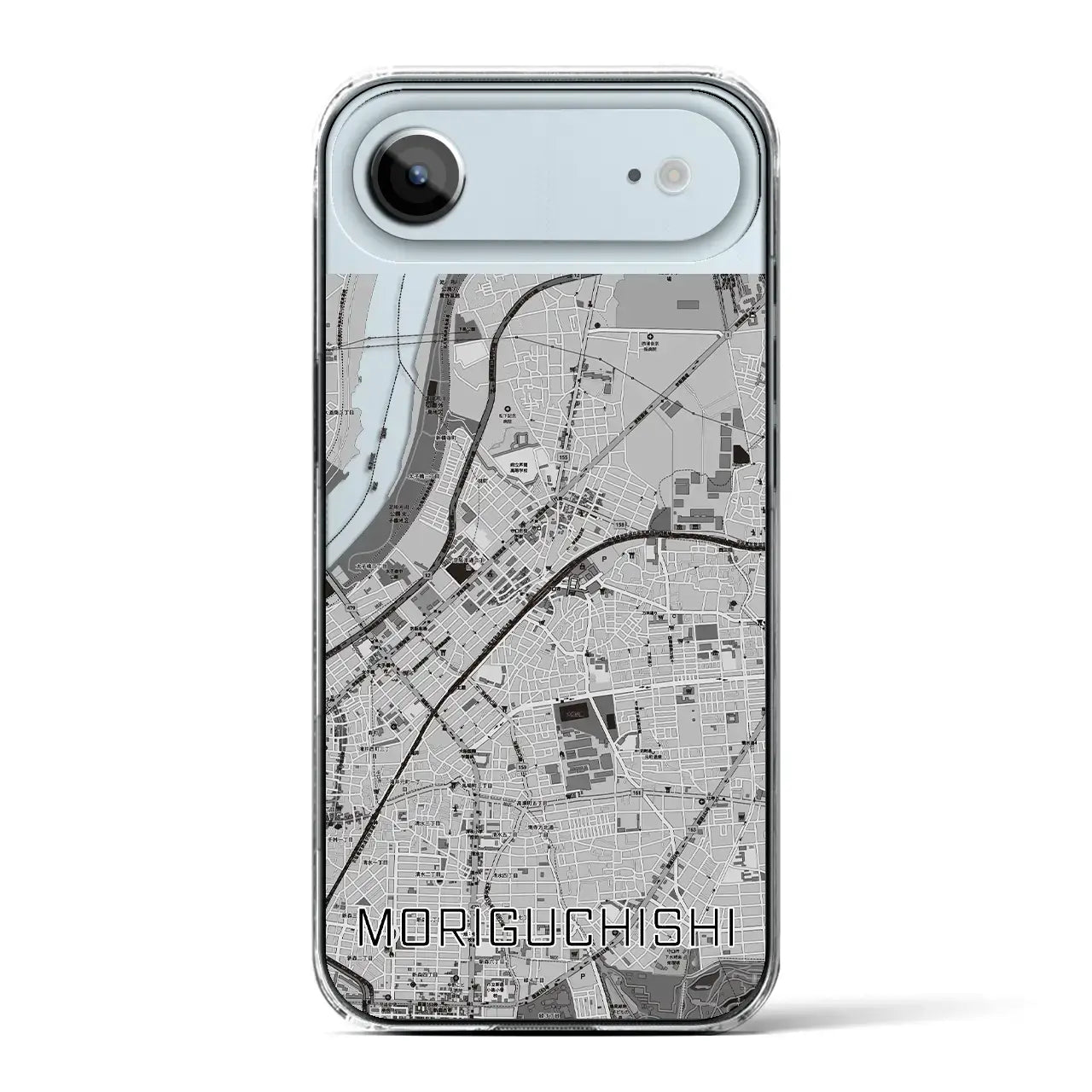 【守口市（大阪府）】地図柄iPhoneケース（クリアタイプ）