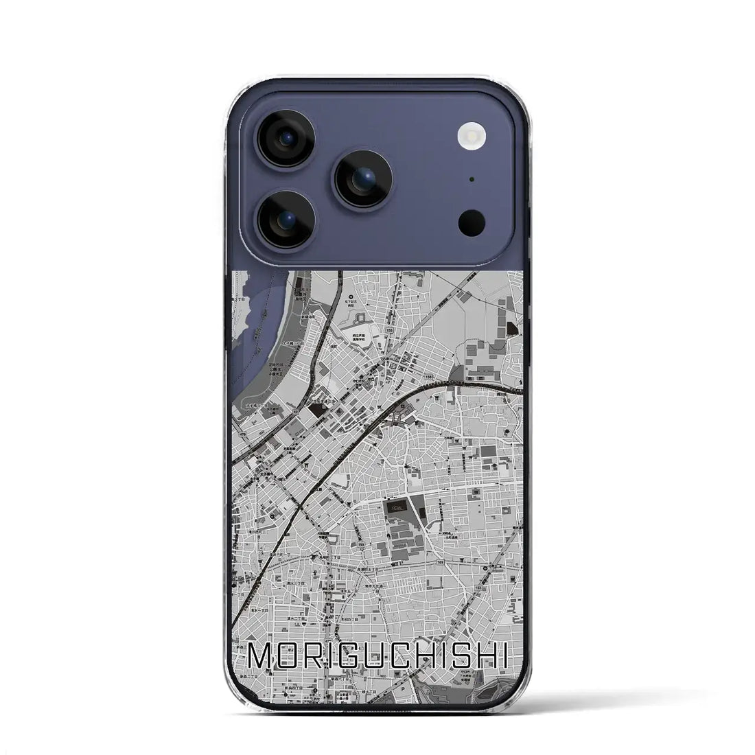 【守口市（大阪府）】地図柄iPhoneケース（クリアタイプ）