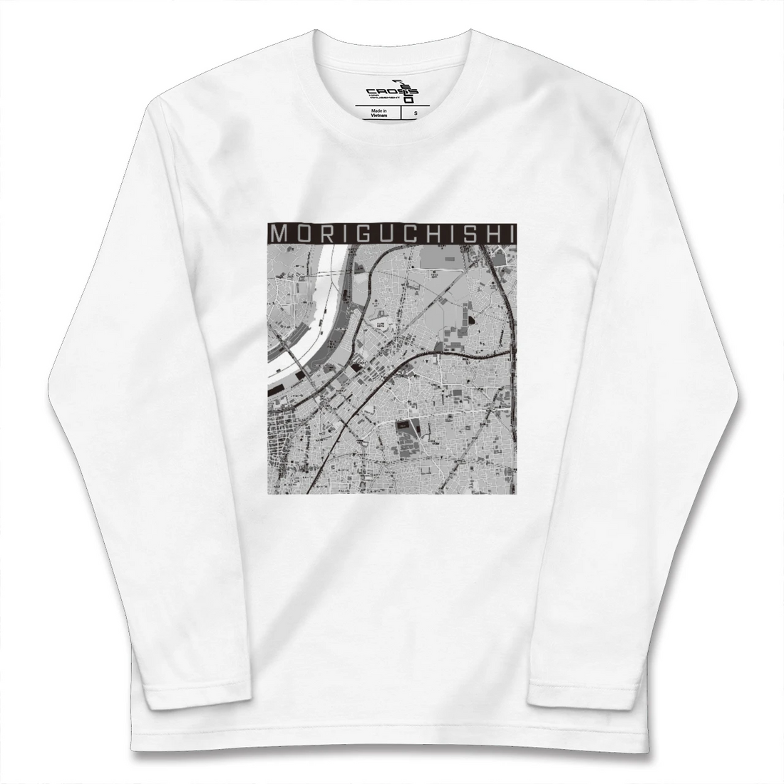 【守口市(大阪府)】地図柄ロングスリーブTシャツ