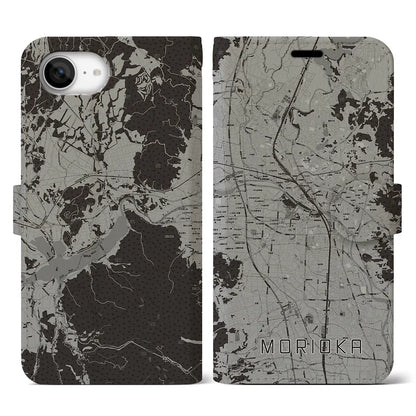 【盛岡（岩手県）】地図柄iPhoneケース（手帳タイプ）